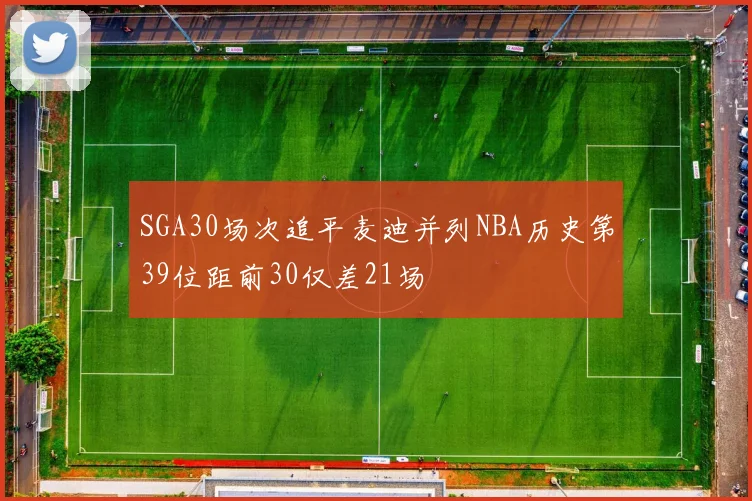 SGA30场次追平麦迪并列NBA历史第39位距前30仅差21场